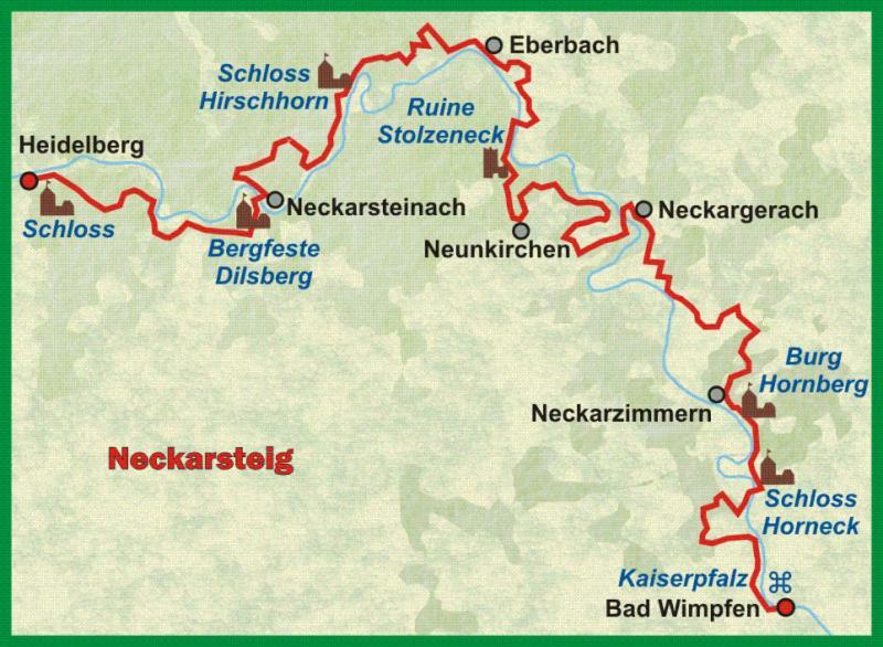 Natur Und Neckarblick Bei Heidelberg Hirschhorn Luaran gambar